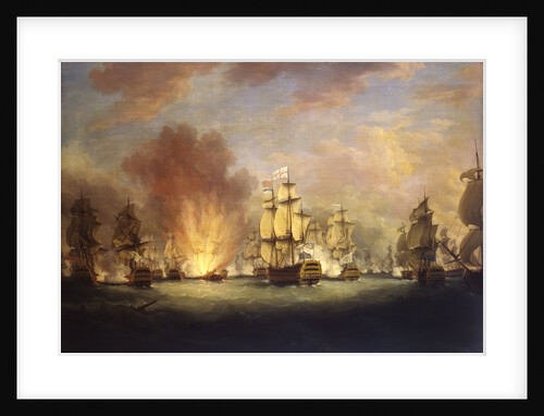 The Moonlight Battle: the Battle off Cape St Vincent, 16 January 1780 by Richard Paton