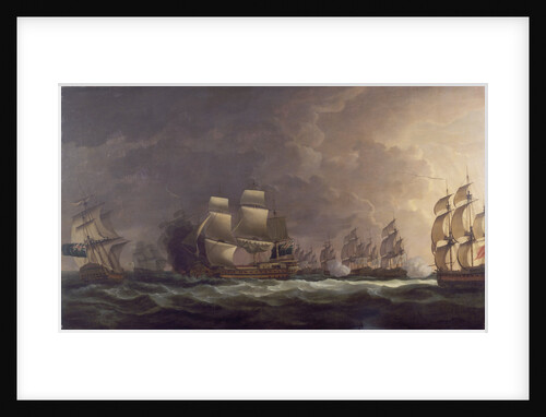 The Moonlight Battle: the Battle off Cape St Vincent, 16 January 1780 by Dominic Serres the Elder