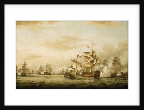 The Battle of the Saints, 12 April 1782, end of the action by Thomas Whitcombe