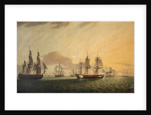 The East Indiaman 'General Goddard' capturing Dutch East Indiamen, June 1795 by Thomas Luny
