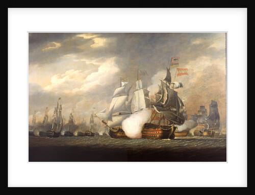 The 'Victory' raking the Spanish 'Salvador del Mundo' at the Battle of Cape St Vincent, 14 February 1797 by Robert Cleveley