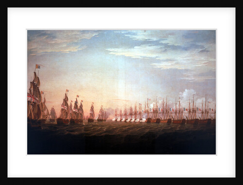 The Battle of the Nile, 1 August 1798, beginning of the action by Thomas Whitcombe