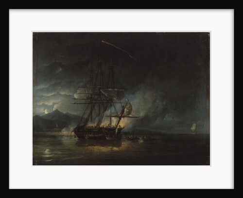 The cutting out of HMS 'Hermione', 24 October 1799 by Nicholas Pocock