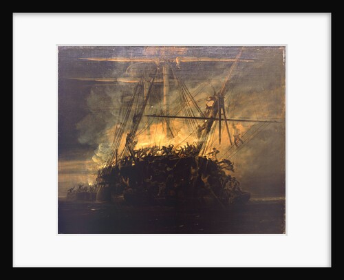 Cutting out the 'Chevrette', 21 July 1801 by John Christian Schetky