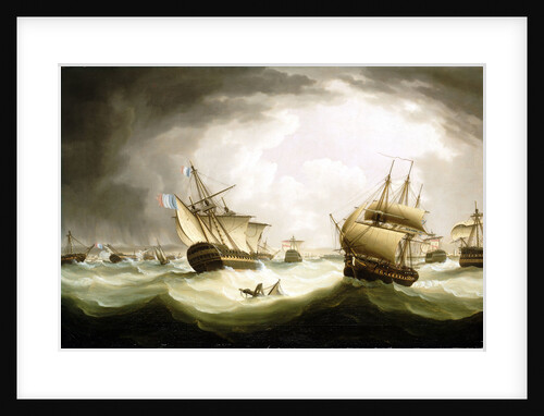 The Battle of Trafalgar, 21 October 1805, end of the action by Thomas Buttersworth