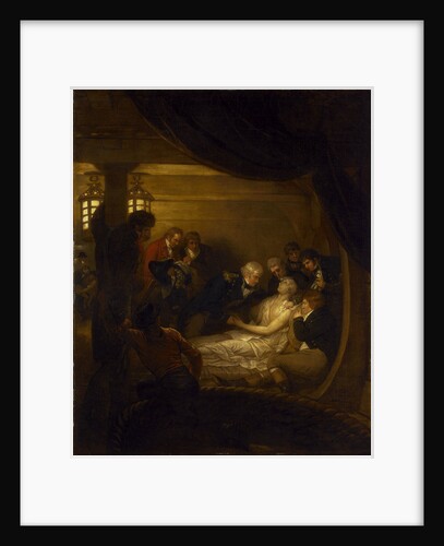 The death of Lord Nelson in the cockpit of the ship 'Victory' by Benjamin West