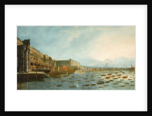 Nelson's funeral procession on the Thames, 9 January 1806 by Daniel Turner