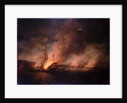 Sir John Thomas Duckworth's action in the Dardanelles, 19 February 1807 by Thomas Whitcombe