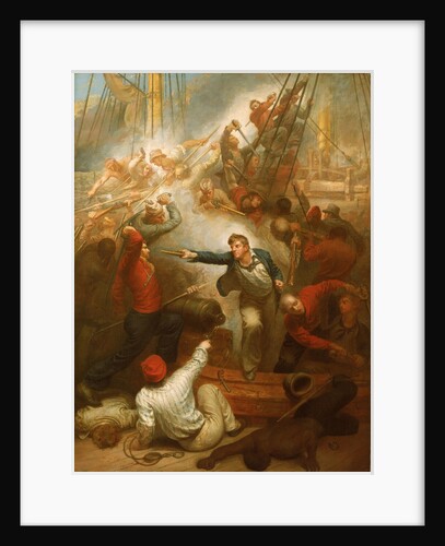 Captain William Rogers capturing the 'Jeune Richard', 1October 1807 by Samuel Drummond