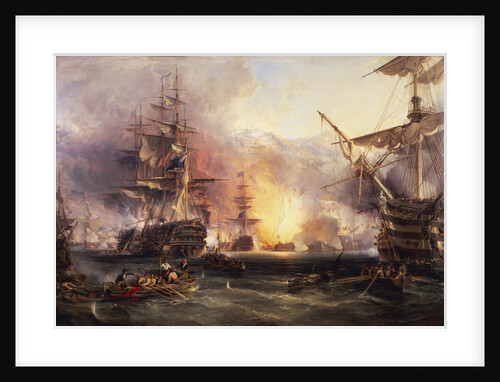 The bombardment of Algiers, 27 August 1816 by George Chambers the Elder