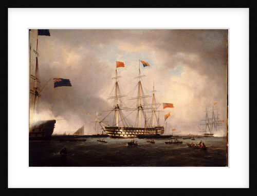 Queen Victoria's visit to HMS 'Queen' at Portsmouth, 1 March 1842 by Robert Strickland Thomas