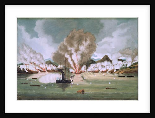 Destruction of Chui Apoo's pirate fleet, 30 September 1849 by Nam-Sing