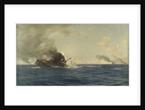 Sinking of the 'Scharnhorst' at the Battle of the Falkland Islands, 8 December 1914 by Thomas Jacques Somerscales