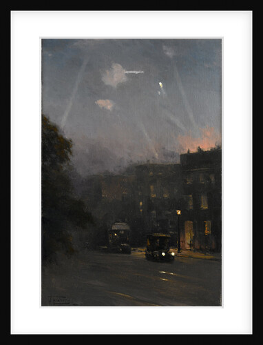 A Zeppelin raid, 8 October 1915 by John Fraser