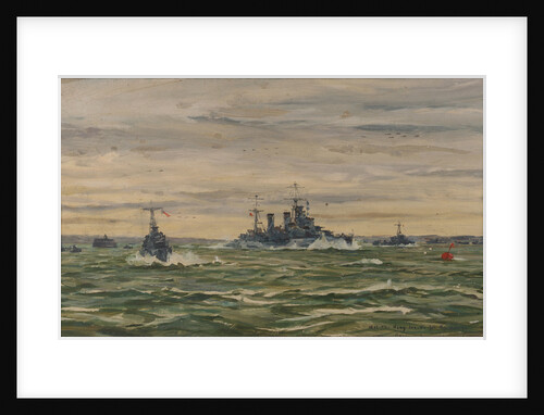 His Majesty the King leaves for Normandy in HMS 'Arethusa', 16 June 1944 by Lieutenant-Commander Rowland John Robb Langmaid