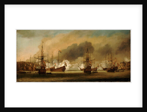 Action at Bergen, 3 August 1665 by Willem Van de Velde the Younger