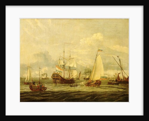 Peter the Great inspecting a ship at Amsterdam by Abraham Storck