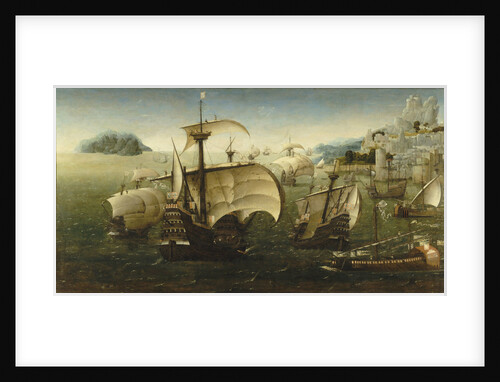 Portuguese carracks off a rocky coast by Joachim Patinir