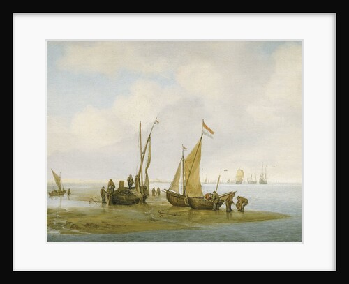 Mussel fishing by Julius Porcellis