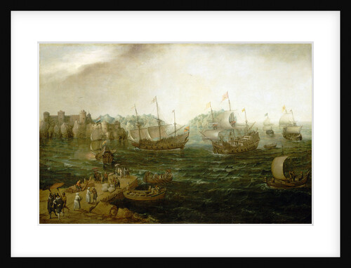 Ships trading in the east by Hendrick Cornelisz Vroom
