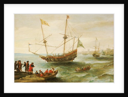An Algerine ship off a barbary port by Andries van Eertvelt