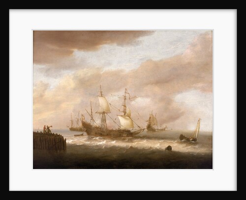 Ships wrecked on a rocky coast by Hendrick Staets