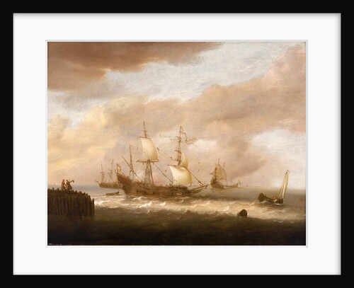 The departure of an East Indiaman by Hendrick Staets