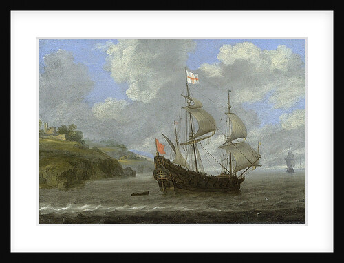 An English ship running towards a rocky coast by Tobias Flessiers