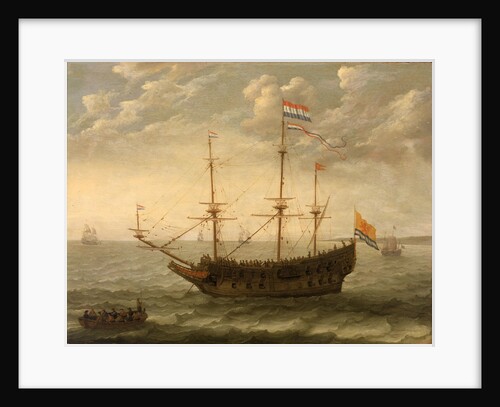 A Zeeland ship at anchor by Abraham Willaerts
