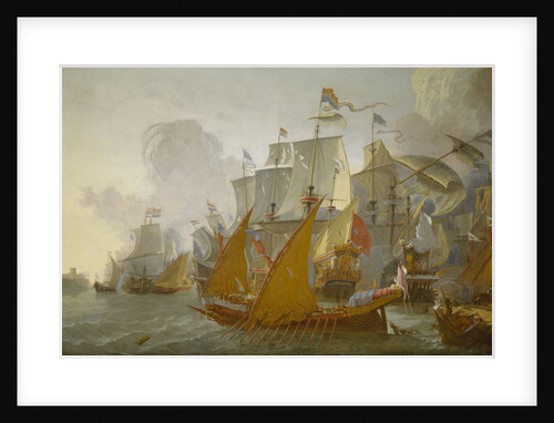 Action between the Dutch fleet and barbary pirates by Lieve Pietersz Verschuier