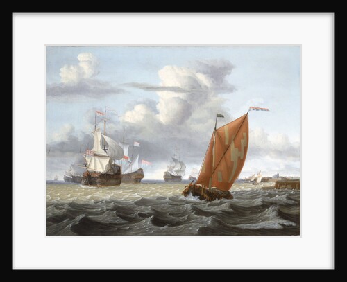 Shipping off a Dutch harbour by Gerrit Pompe