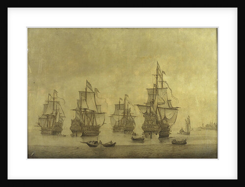 The 'Eendracht' with the 'Zeven Provincien' and other Dutch men-of-war by Cornelis Pietersz Mooy