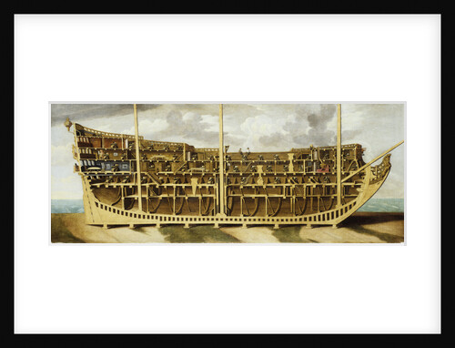 Section through a first-rate, 1701 by Thomas Phillips