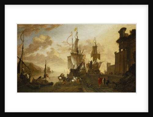 Shipping at Leghorn by Hendrik van Minderhout