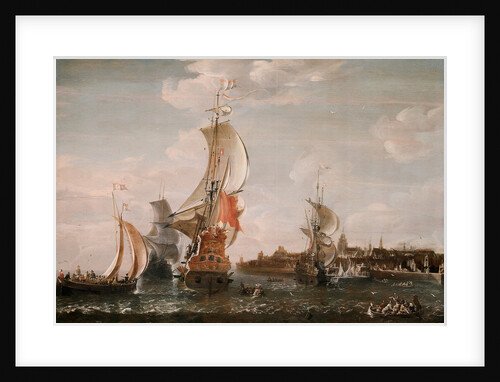 A Zeeland ship and other Dutch vessels off Flushing by Jean-Baptiste Bonnecroy