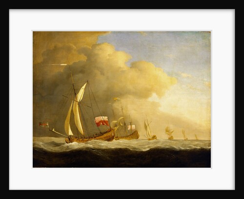 English Royal yachts at sea by Willem Van de Velde the Younger