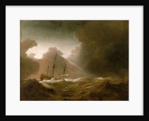 A Dutch ship scudding before a storm by Willem Van de Velde the Younger