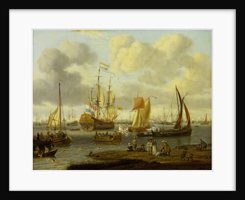 Shipping off Amsterdam by Abraham Storck