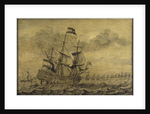 Dutch men-of-war joining the fleet by G. Vonk