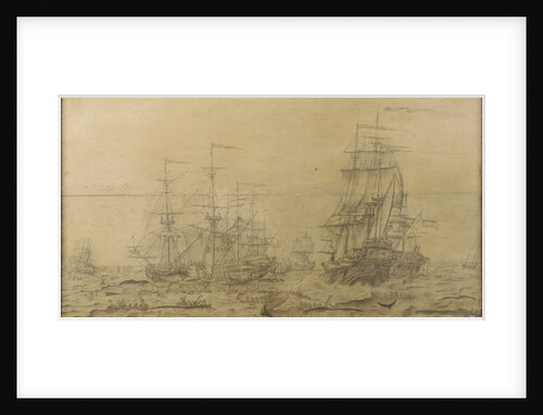 A 17th century whaling scene by T. or F 0 Boon
