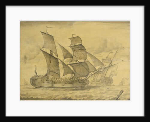 Two views of an English brigantine by T. or F 0 Boons