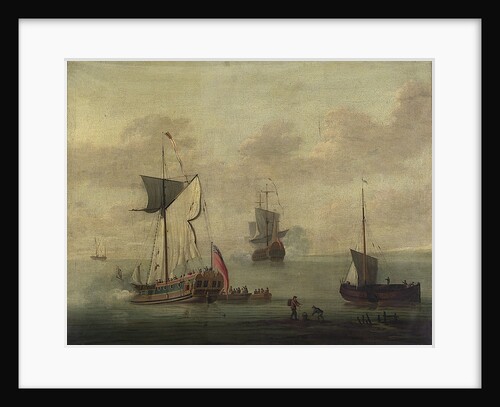 A Royal yacht, possibly the 'Mary' by L. de Man