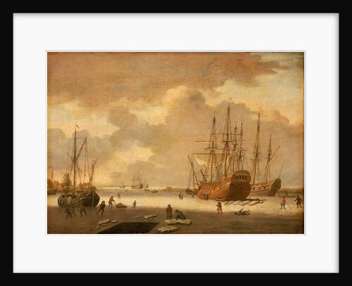A Dutch whaler and other vessels in the ice by Adam Silo