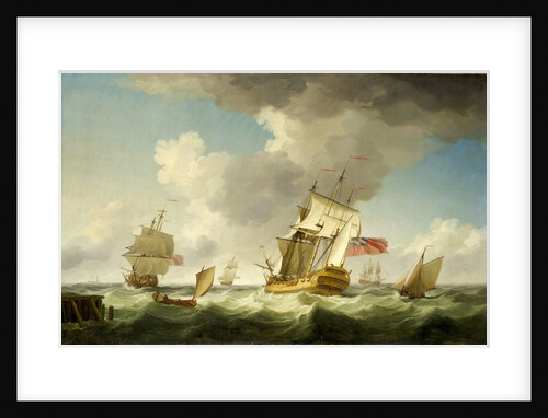 An East Indiaman in a fresh breeze by Charles Brooking