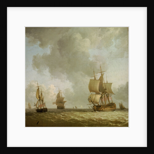 Ships in a light breeze by Charles Brooking