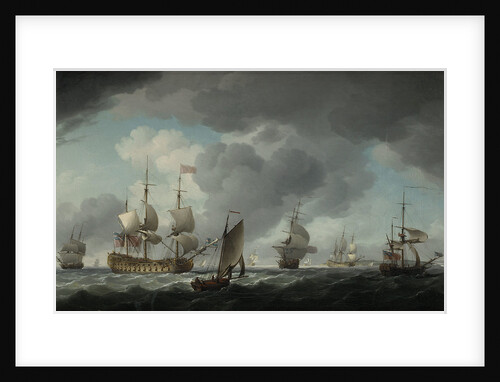 An English vice-admiral of the Red and his squadron at sea by Charles Brooking