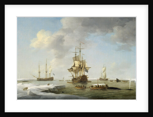 Greenland fishery: English whalers in the ice by Charles Brooking