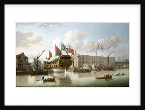 'St Albans' floated out at Deptford, 1747 by John Cleveley