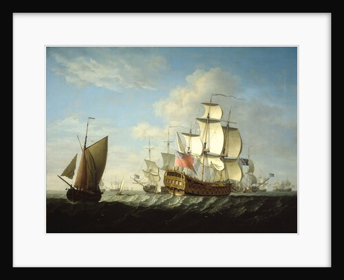 An English squadron getting under way by Francis Swaine