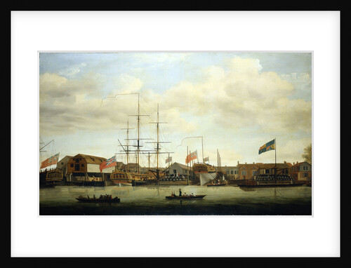 A small shipyard on the Thames by Francis Holman